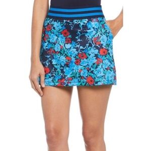 PGA tour women’s golf skirt blue red floral small EUC